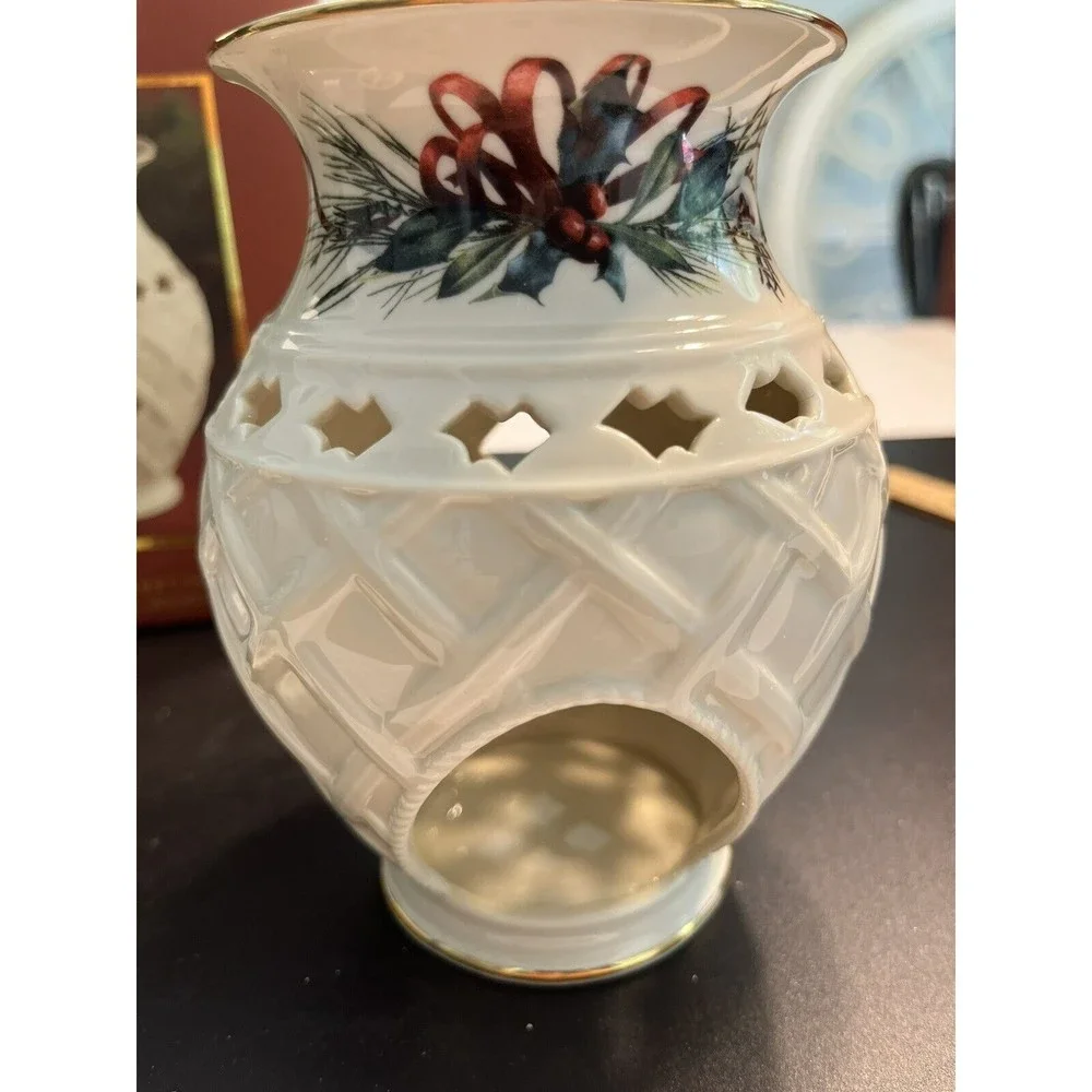 NIB - Lenox Winter Greetings Fragrance Warmer Yankee Candle Vanilla Tart Wax - Picture 9 of 12